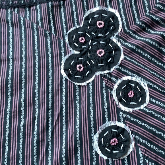 Free People vintage striped skirt/lace waistband - Picture 6 of 8